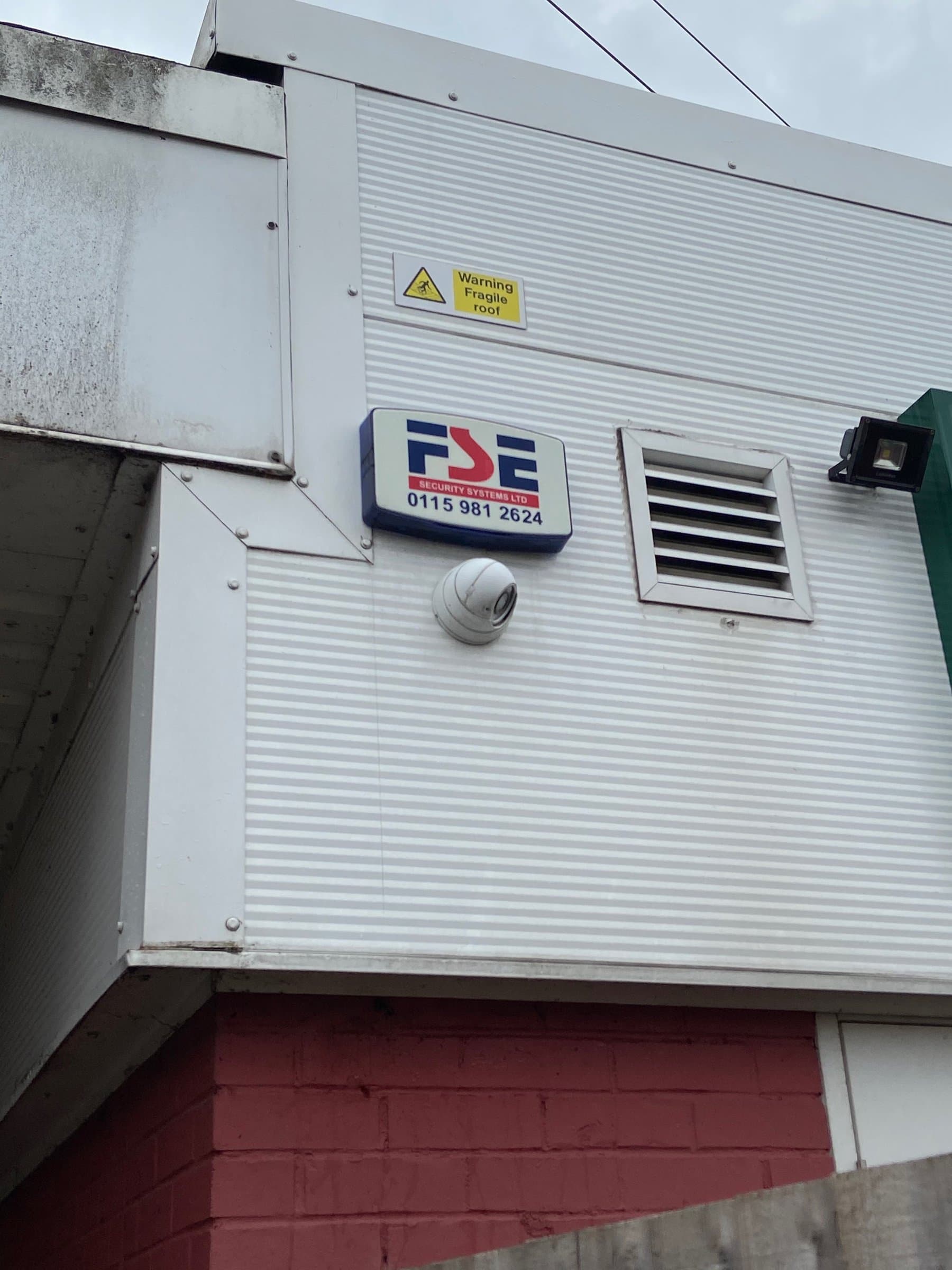 The same commercial cladding cleaned back to white